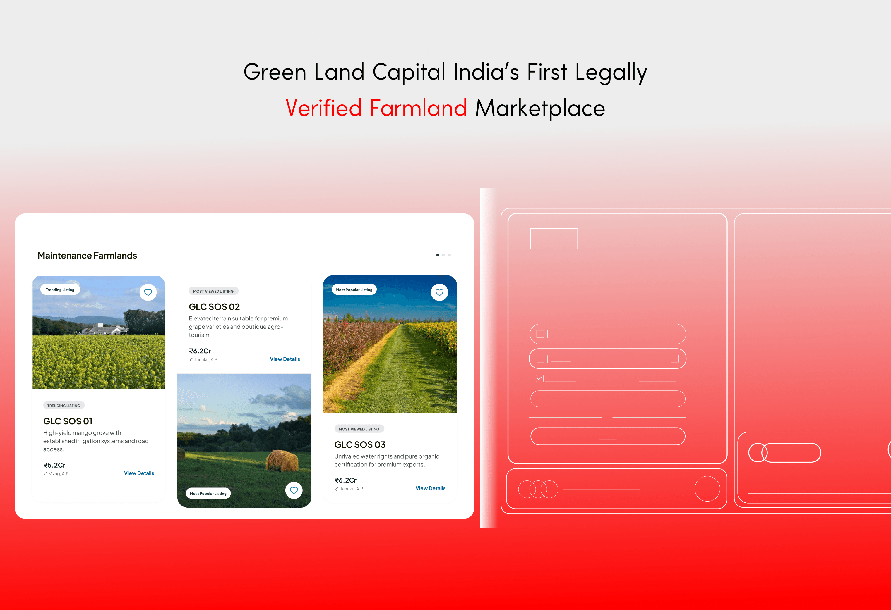 GLC User Website mockup