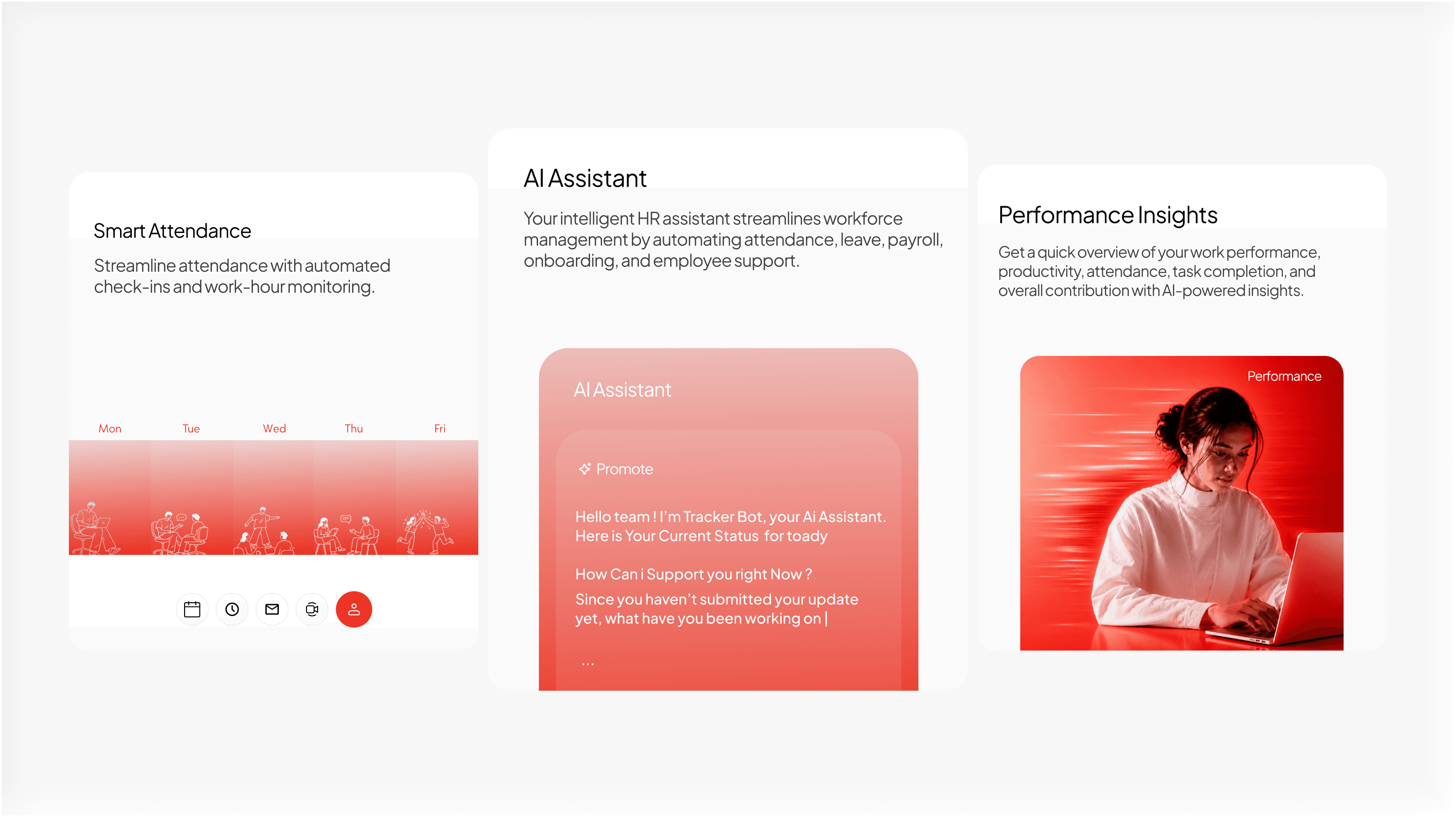 Techgy HRMS platform mockup
